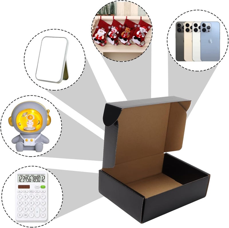 EXYGLO Shipping Cardboard Boxes for Small Business, Packing and Mailing, 7x5x2 - Pack of 25, Black - Image 4